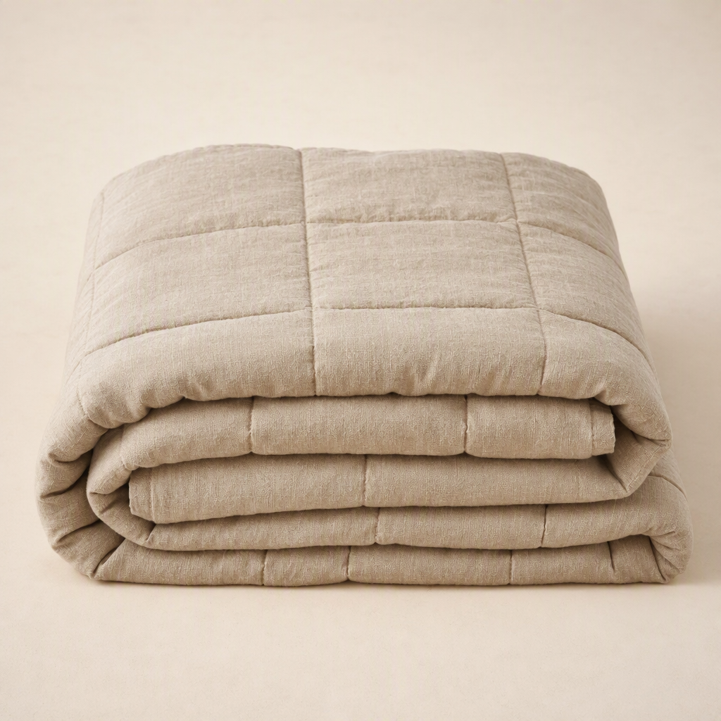 Stonewashed Linen Weighted Blanket